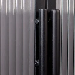 Ribbelglas Vitrinekastje Zwart -BEPUREHOME Winkel dutchbone boli ribbelglas vitrinekast 007