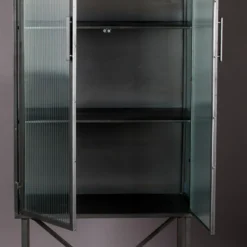 Ribbelglas Vitrinekast -BEPUREHOME Winkel dutchbone boli ribbelglas vitrinekast 3