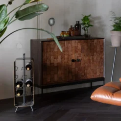 Smal Dressoir Houtsnijwerk -BEPUREHOME Winkel dutchbone chisel mangohout dressoir met snijwerk 04