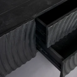 Zwart Tv-meubel Houtsnijwerk -BEPUREHOME Winkel dutchbone coals zwart tv meubel houtsnijwerk 03