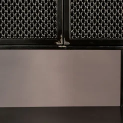 Vintage Wandkast Zwart Metaal -BEPUREHOME Winkel dutchbone denver hoge zwart metalen wandkast 06