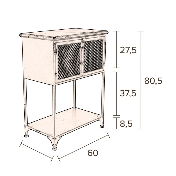 Laag Kastje Zwart Metaal 12 Laag Kastje Zwart Metaal - Afbeelding 10