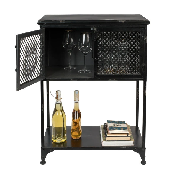 Laag Kastje Zwart Metaal 5 Laag Kastje Zwart Metaal - Afbeelding 3