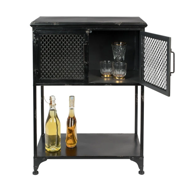 Laag Kastje Zwart Metaal 6 Laag Kastje Zwart Metaal - Afbeelding 4