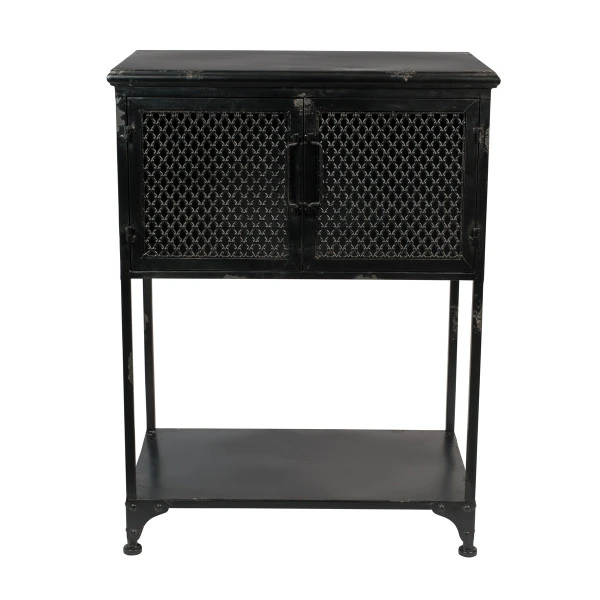 Laag Kastje Zwart Metaal 3 Laag Kastje Zwart Metaal