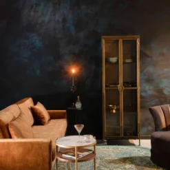 Vitrinekast Antiek Messing -BEPUREHOME Winkel dutchbone gertlush antiek messing vitrinekast 02