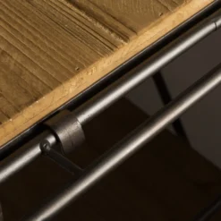 Vurenhouten Open Wandrek -BEPUREHOME Winkel dutchbone iron vurenhouten open wandrek 05