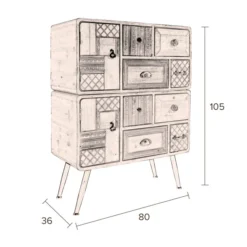 Vintage Wandkast Hout -BEPUREHOME Winkel dutchbone jove antieklook wandkast vurenhout 011