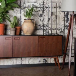 Vintage Dressoir Donker Hout -BEPUREHOME Winkel dutchbone juju bruin houten dressoir 07