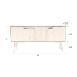 Vintage Dressoir Donker Hout -BEPUREHOME Winkel dutchbone juju bruin houten dressoir 10