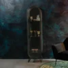 Vitrinekast Ovaal Zwart Staal 2 Vitrinekast Ovaal Zwart Staal -BEPUREHOME Winkel dutchbone oval ovale vitrine zwart metaal 01