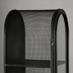 Vitrinekast Ovaal Zwart Staal -BEPUREHOME Winkel dutchbone oval ovale vitrine zwart metaal 04