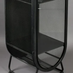 Vitrinekast Ovaal Zwart Staal -BEPUREHOME Winkel dutchbone oval ovale vitrine zwart metaal 07