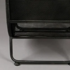 Vitrinekast Ovaal Zwart Staal -BEPUREHOME Winkel dutchbone oval ovale vitrine zwart metaal 09