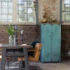 Lockerkast Vintage Blauw -BEPUREHOME Winkel dutchbone rusty hoge blauwe metalen lockerkast 01