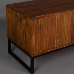 Mangohout Tv-meubel Met Ribbels -BEPUREHOME Winkel dutchbone saroo mangohouten tv meubel met ribbels 5