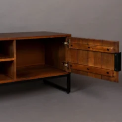 Mangohout Tv-meubel Met Ribbels -BEPUREHOME Winkel dutchbone saroo mangohouten tv meubel met ribbels 8