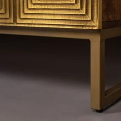 Tv-meubel Mangohout Goud -BEPUREHOME Winkel dutchbone volan mangohouten dressoir met goud 9