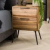 Eigentijds Nachtkastje Teakhout -BEPUREHOME Winkel eigentijds nachtkastje teakhout teca strip giani 01
