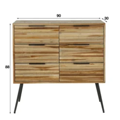 Eigentijdse Ladekast Met 6 Lades -BEPUREHOME Winkel eigentijdse ladekast met 6 lades teca strip giani 05