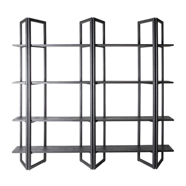 Open Kast Van Zwart Eiken 5 Open Kast Van Zwart Eiken - Afbeelding 3