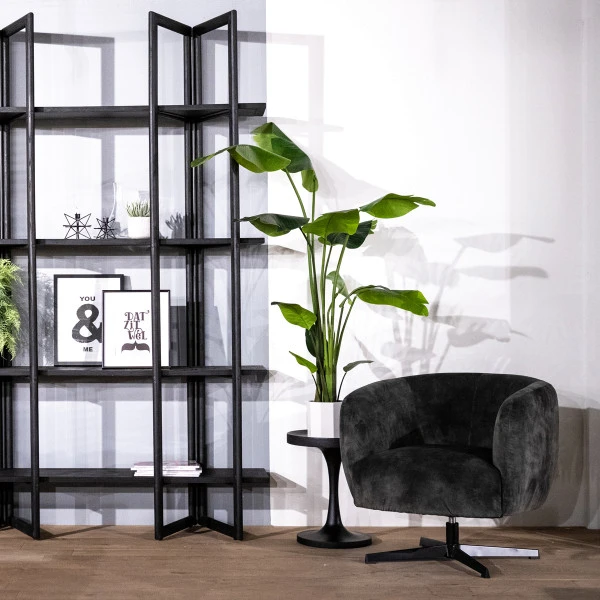 Open Kast Van Zwart Eiken 4 Open Kast Van Zwart Eiken - Afbeelding 2