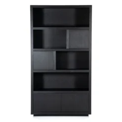 Hoge Kast Zwart Eiken 120 Cm