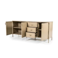 Zandkleur Dressoir Metaal -BEPUREHOME Winkel eleonora industrial zandkleur dressoir metaal 07