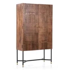 Kast Van Mangohout Met Snijwerk