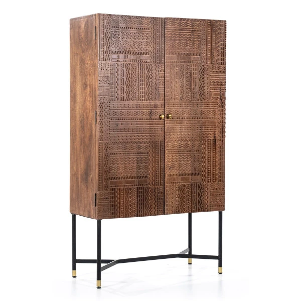 Kast Van Mangohout Met Snijwerk 3 Kast Van Mangohout Met Snijwerk