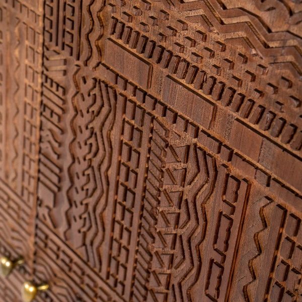 Kast Van Mangohout Met Snijwerk 8 Kast Van Mangohout Met Snijwerk - Afbeelding 6