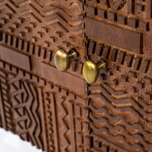 Tv-meubel Mangohout Met Houtsnijwerk 7 Tv-meubel Mangohout Met Houtsnijwerk - Afbeelding 5