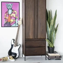 Smalle Kast Donker Mango Hout 13 Smalle Kast Donker Mango Hout -BEPUREHOME Winkel eleonora jimmy smalle kast donker mango hout 02