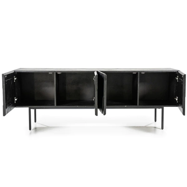 Zwart Tv-meubel Op Hoge Poten 6 Zwart Tv-meubel Op Hoge Poten - Afbeelding 4