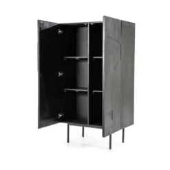 Zwarte Wandkast Mangohout 13 Zwarte Wandkast Mangohout -BEPUREHOME Winkel eleonora maya zwarte wandkast mangohout 01