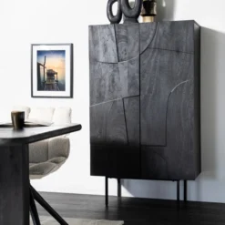 Zwarte Wandkast Mangohout