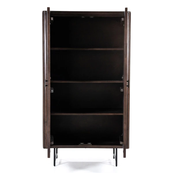 Donkerbruine Kast Met Houten Latjes 7 Donkerbruine Kast Met Houten Latjes - Afbeelding 5