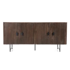 Dressoir Met Ronde Hoeken Donkerbruin -BEPUREHOME Winkel eleonora remi dressoir met ronde hoeken donkerbruin 01