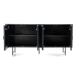 Zwart Dressoir Met Ronde Hoeken -BEPUREHOME Winkel eleonora remi zwart dressoir met ronde hoeken 03