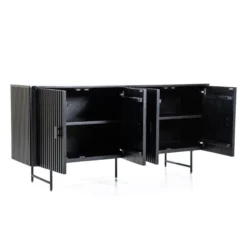 Zwart Dressoir Met Ronde Hoeken -BEPUREHOME Winkel eleonora remi zwart dressoir met ronde hoeken 04