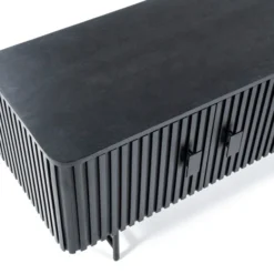 Zwart Tv-meubel Ronde Hoeken -BEPUREHOME Winkel eleonora remi zwart tv meubel ronde hoeken 05