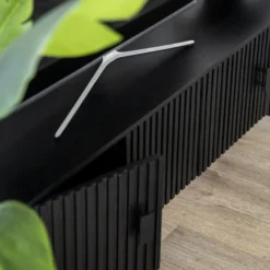 Zwart Tv-meubel Ronde Hoeken -BEPUREHOME Winkel eleonora remi zwart tv meubel ronde hoeken 01