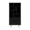Zwarte Boekenkast Met Latjes -BEPUREHOME Winkel eleonora remi zwarte boekenkast met latjes 01