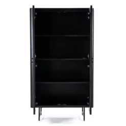 Zwarte Retro Kast Met Houten Latjes 13 Zwarte Retro Kast Met Houten Latjes -BEPUREHOME Winkel eleonora remi zwarte retro kast met houten latjes 03