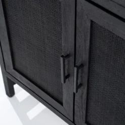 Zwart Dressoir Met Rotan Webbing 11 Zwart Dressoir Met Rotan Webbing -BEPUREHOME Winkel eleonora vic zwart dressoir met rotan webbing 05