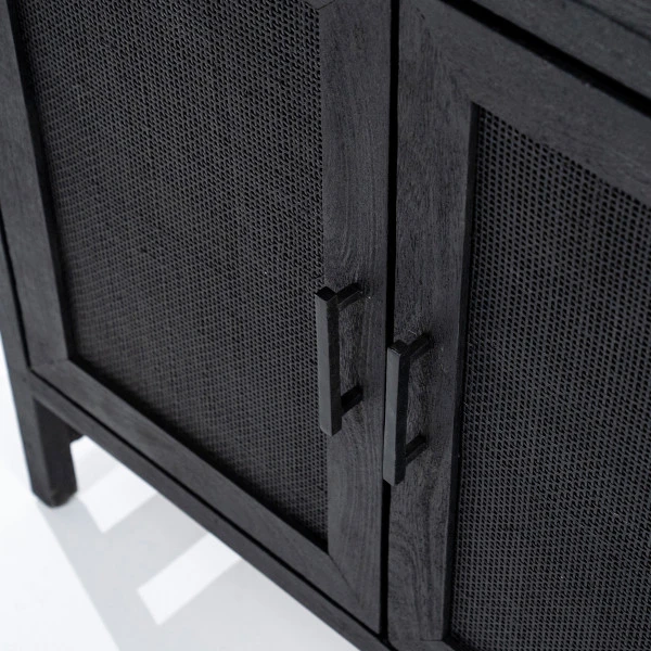 Zwart Dressoir Met Rotan Webbing 7 Zwart Dressoir Met Rotan Webbing - Afbeelding 5