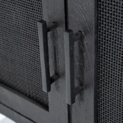 Zwart Tv-meubel Met Rotan Webbing -BEPUREHOME Winkel eleonora vic zwart tv meubel met rotan webbing 06