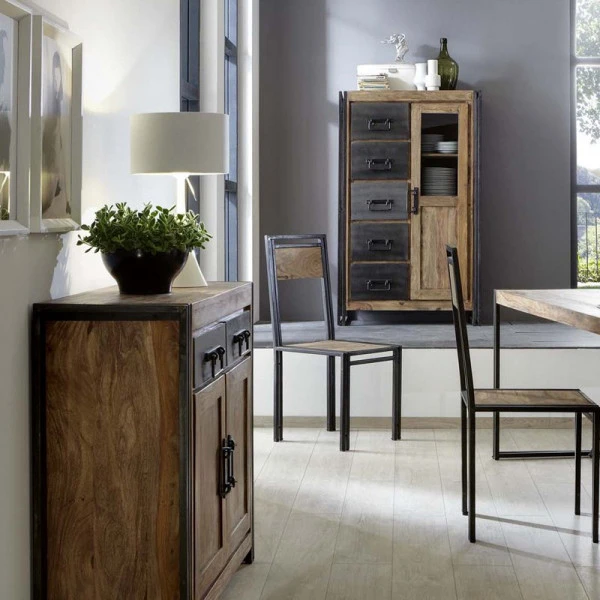 Dressoir Van Sheesham Hout 2-deurs 6 Dressoir Van Sheesham Hout 2-deurs - Afbeelding 4