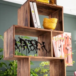 Sheeshamhout Wandkast Zig Zag 14 Sheeshamhout Wandkast Zig Zag -BEPUREHOME Winkel houten wandkast zig zag authentico 03