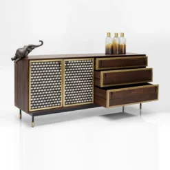 Design Dressoir Messing En Hout -BEPUREHOME Winkel kare design afra dressoir mangohout en messing 09